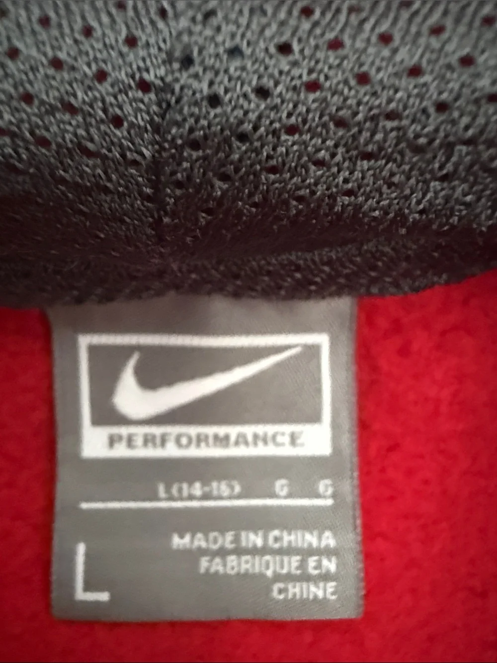Kids Nike Red Hoodie with Black & White Basketball Logo